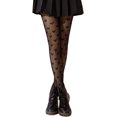 thumbnail image 1 of ORUYROP Collants Résille à Motifs pour Femmes Collants Taille Haute Bas Floraux, 1 of 5
