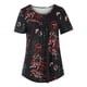 thumbnail image 5 of Moda mujer verano manga corta gradiente estampado pliegue Casual blusa Tops Fridja bn7040, 5 of 9