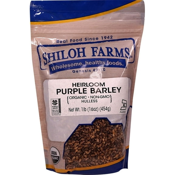 Shiloh Farms Organic Heirloom Purple Barley Hulless - 1 lb Pack of 2