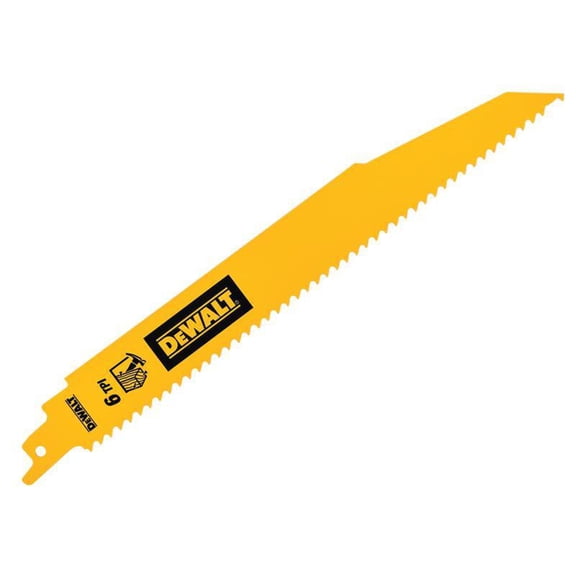 DeWALT - Bi-Metal Wood Demolition Reciprocating Blade 228mm x 6 TPI (Pack 5)