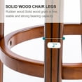 thumbnail image 5 of Comfortable Cow Top Leather Upholstered Bar Stool with Swivel Function, Wooden Legs - Home Kitchen Counter Dining Room Restaurant - Study or Pub - 26, 5 of 7