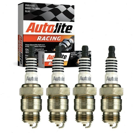 4 pc Autolite AR32 Racing Spark Plugs for 1027 BF12 F62Y Ignition Wire Secondary
