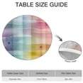 thumbnail image 6 of Colorful Watercolor Stripe Pattern Round Fitted Tablecloth with Elastic Edge,Dining Table Cover Waterproof,Outdoor Round Tablecloth for Camping,Dining,Indoor and Outdoor, 6 of 7