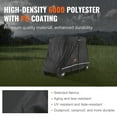 thumbnail image 3 of VEVOR 4 Passenger Golf Cart Cover, 600D Polyester Full Cover, Universal Fits for Most Brand Club Car Covers, Waterproof, Sunproof, and Dustproof Outdoor Golf Cart Cover with Three Zipper Doors, Black, 3 of 9