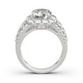 thumbnail image 6 of Oryn Jewelry 14K White Gold Plated Wedding Anniversary Ring - 1.98 Ct Round Cut Moissanite Band - Engagement Bridal Ring for Women - Multi-Stone Wedding Band for Her, 6 of 6