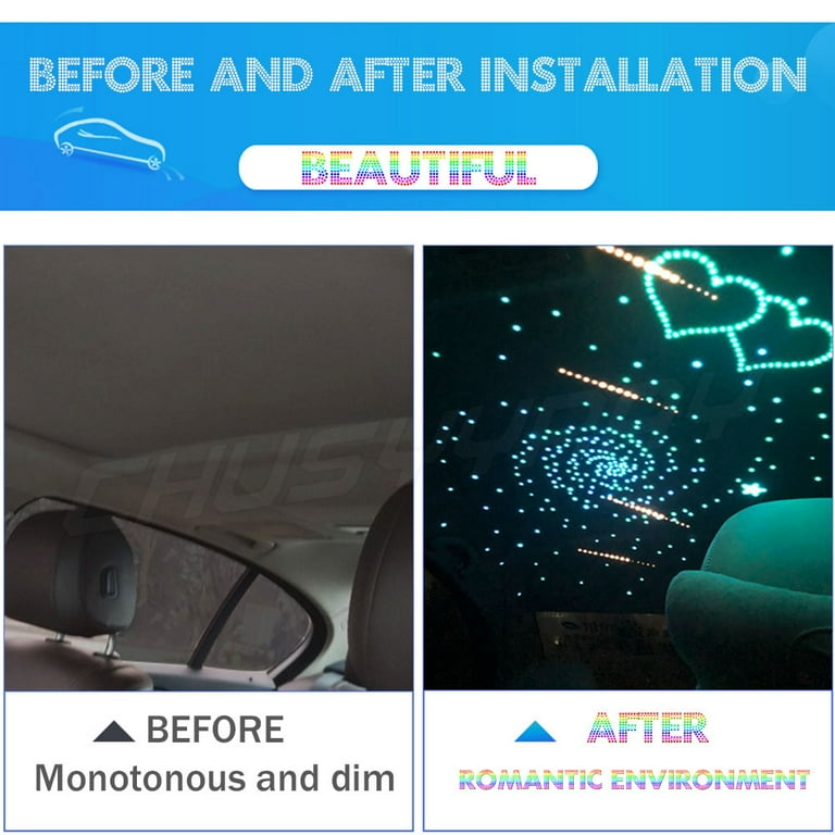 Fiber Optic Car Ceiling Install Shelly Lighting