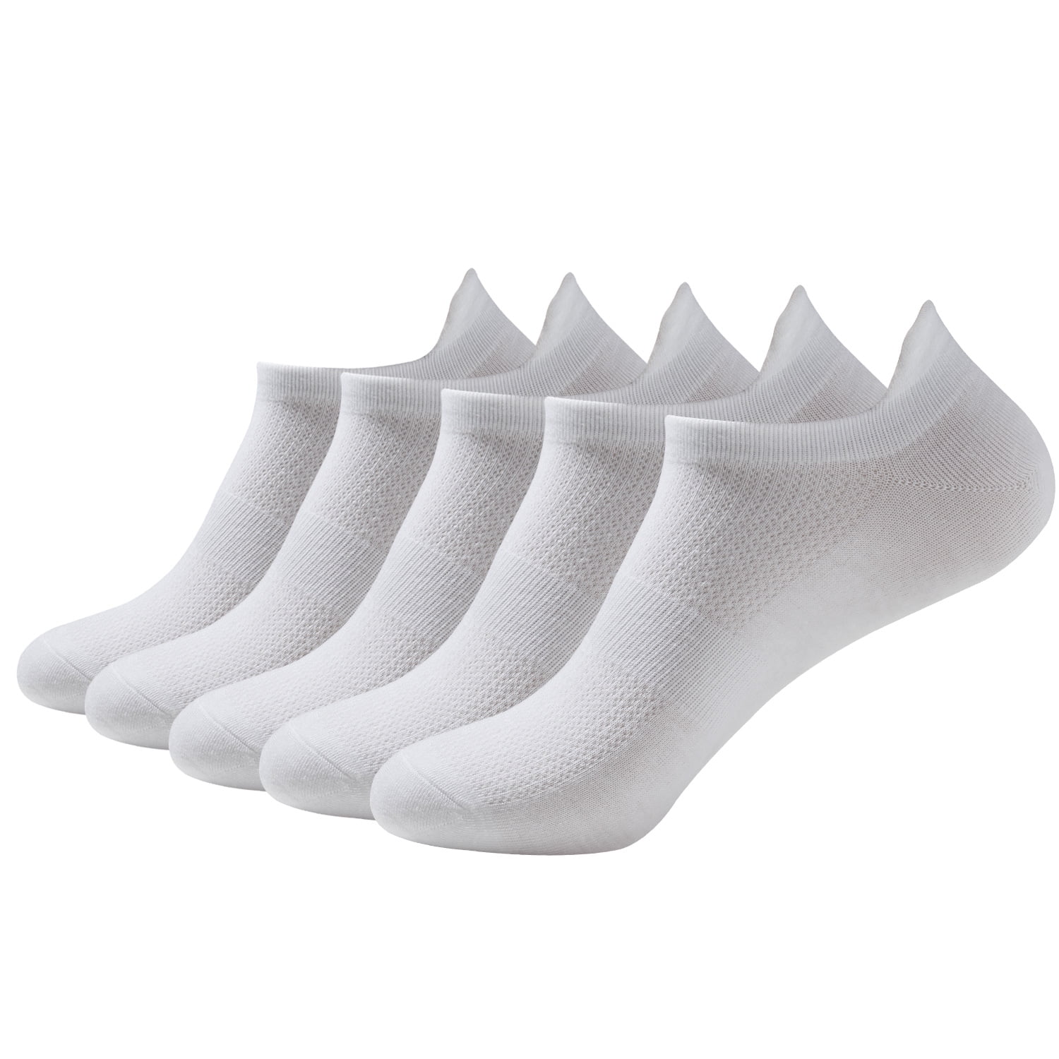 5-10 Pack Men Women No Show Socks Bamboo Invisible Low Cut Nonslip Breathable