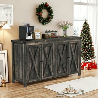 Furniture of America Myron Traditional Corner Home Bar Dark Cherry