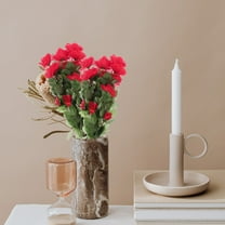 HEATSHAKING Artificial Rhododendron Flowers Assorted Color Silk Flower Decoration 4Pcs 6x13in