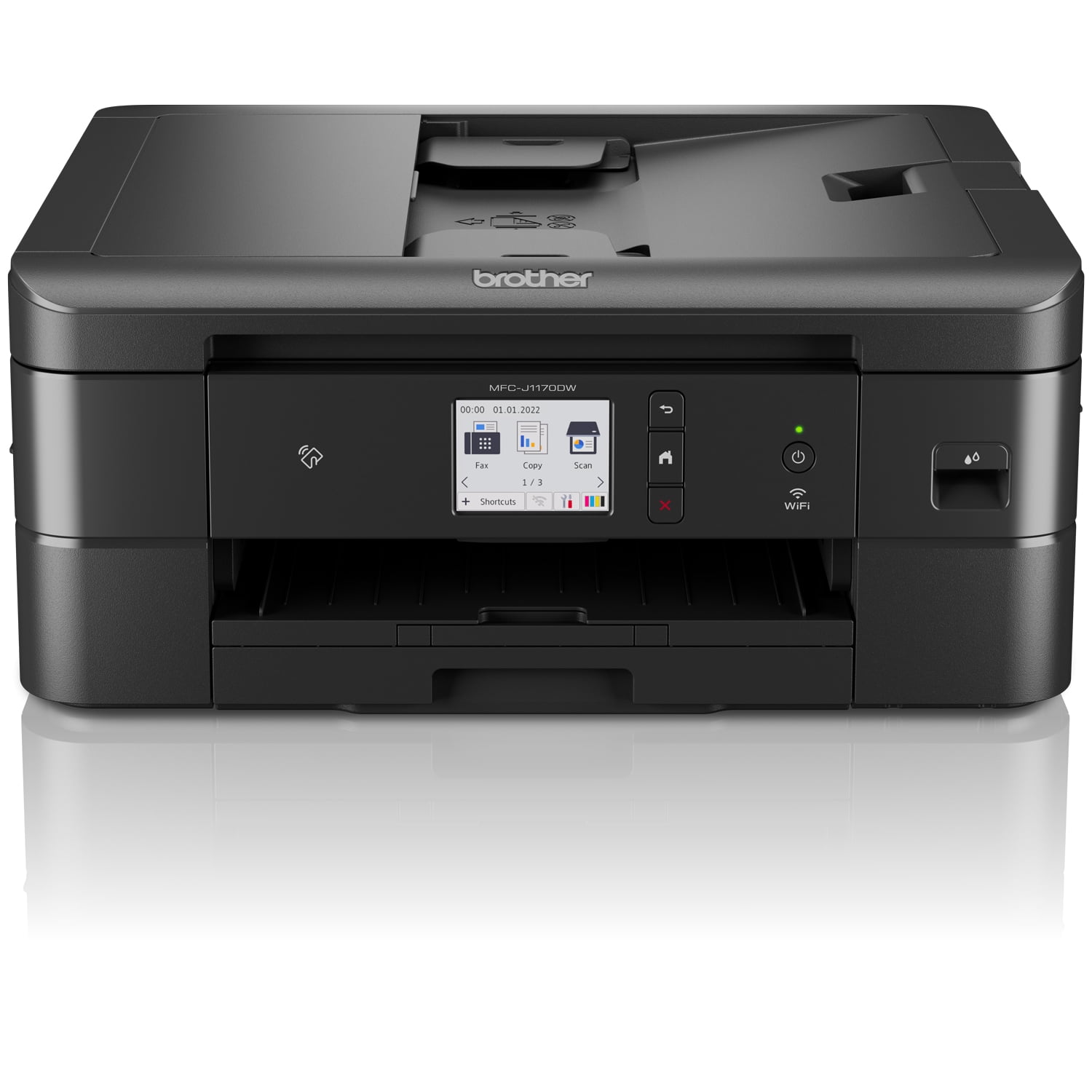 Logisch vaas Mooie jurk Brother MFC-J1170DW Wireless Color Inkjet All-in-One Printer with Mobile  Device Printing, NFC, Cloud Printing & Scanning - Walmart.com