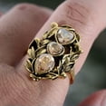 thumbnail image 2 of K-KED Elegant Yellow Gold Filled Rings Cubic Zirconia Women Delicate Jewelry Gifts Size 6-11-9-#6, 2 of 7
