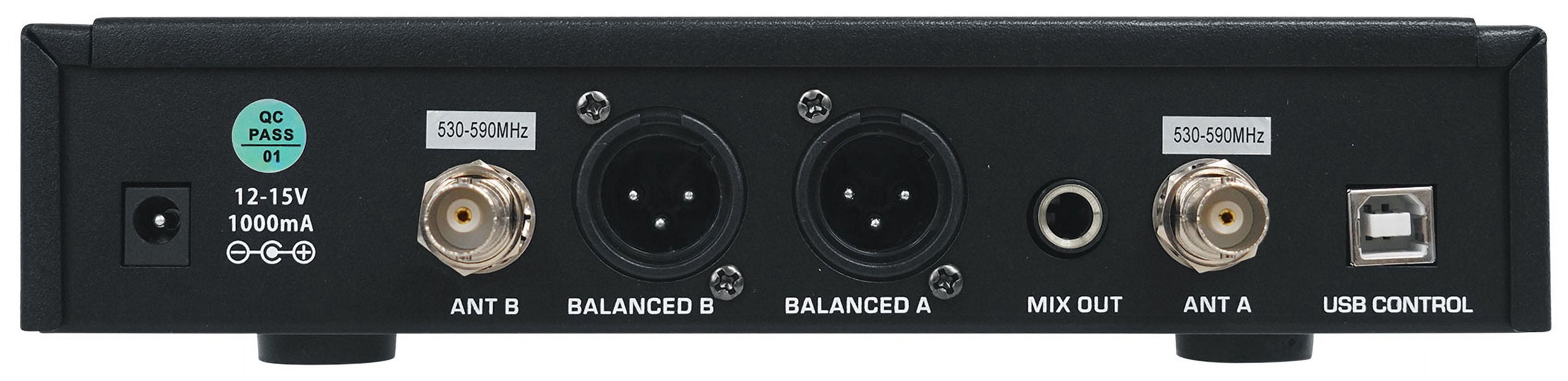 Rockville RWM-DSP-L2 Dual Lapel+Headset UHF 200Ch Microphone System DSP Control