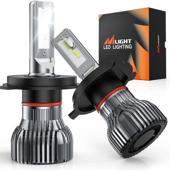 Nilight 9003/H4/HB2 LED Headlight Bulbs E20 Series 50W 10000LM 6000K IP67 | 2 BULBS