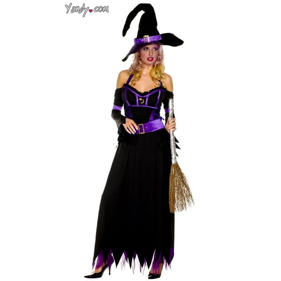 Music Legs Women's Sexy Purple Witch Womans Halloween Costumes size XS