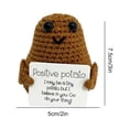 thumbnail image 3 of Lindo juguete de patata con tarjeta de regalo para niños adultos (patata marrón grande, positiva), 3 of 7