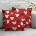 thumbnail image 3 of COMIO Valentines Day Pillow Covers  Red Love Heart Holiday Decorative Throw Pillows Romantic Valentine Themed Gifts Pillowcase Square Cushion Cover Decor for Home Couch Bed Soft, 3 of 5