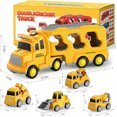 thumbnail image 2 of Toddlers Construction Toys for Kids 3-9 Year Old，5 in 1 Friction Power Vehicle Car for 3 4 5 6 7 Years Old Boys Girls，Carrier Truck Transport Toys for Christmas and Birthday Gifts, 2 of 7