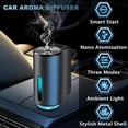 thumbnail image 3 of Car Air Freshener with Auto Sensor, Portable Waterless Diffuser with Adjustable Scent Levels, Vent Clip Aromatherapy Device for Car Interior Gray, 3 of 7
