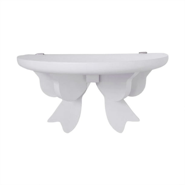 Soporte para estante de pared, soporte para estantería, soporte resistente para decoración de pared, soporte para maceta de madera Blanco