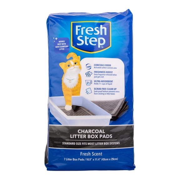 Fresh Step Charcoal Litter Box Pads, Fresh Scent