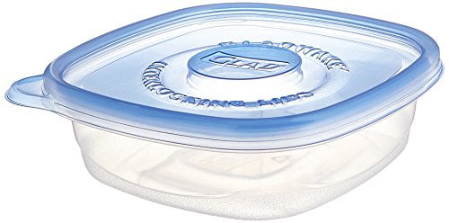 Glad Gladware Entree Plastic Square Containers with Lids, 25 Ounce, 5 Count (Pack of 1)