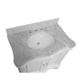 thumbnail image 4 of Katherine 36" Bathroom Vanity with White Cabinet and Carrara Marble Top, 4 of 6