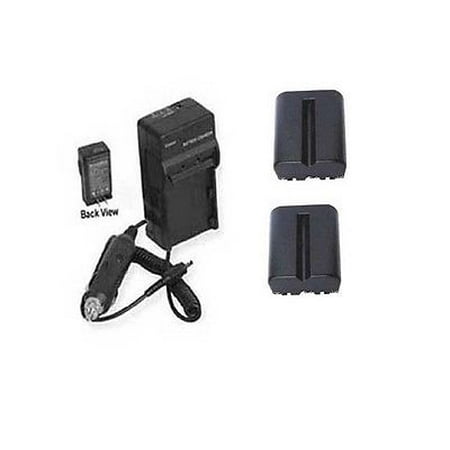 Sony A58k TWO 2X Batteries + Charger for Sony Alpha SLT-A58, Sony SLT-A58K, Sony SLT-A58M, Sony SLTA58KFLBDL ()