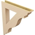 thumbnail image 5 of Ekena Millwork 5 1/2"W x 36"D x 40"H Funston Traditional Rough Cedar Woodgrain TimberThane Bracket, Primed Tan, 5 of 6