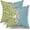 Green Blue, variant on Yellow Navy Blue Pillow Covers 18x18 Set of 2 Gray Dahlia Decorative Striped Throw Pillows Modern Geometry Flower Decorative Pillowcase Square Cotton Cushion Case Decor for Home Sofa Couch Bed