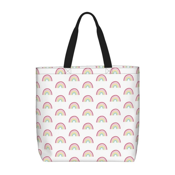 Easygdp Rainbow Bolsa Tote para Mujer, Bolso de Hombro para Trabajo, Playa, Viajes, Compras y Supermercado