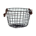 thumbnail image 2 of Storage Baskets Round Wire Basket,Round Wire Basket With Handles,Metal Round Mesh Basket Storage Basket,for Firewood Laundry Or Blanket Large Wire Country Organizer(10.2''X7.1''X10.2'), 2 of 7
