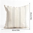 thumbnail image 2 of Striped Decorative Throw Pillow Covers 18x18 Inch for Living Room Couch Bed Sofa, Farmhouse Boho Home Decor,Patchwork Textured Square Cushion Case, 2 of 6