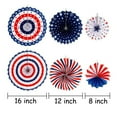 thumbnail image 3 of KQJQS2 Independence Day Paper Fans – 6 Pack Red, White & Blue Hanging Decorations for Fourth of July, Memorial Day & Patriotic Events, 3 of 5
