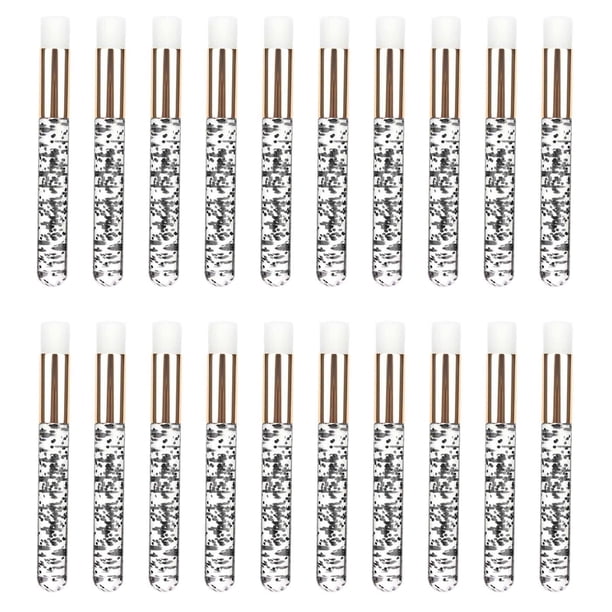 Qarigey 20 Pieces Lash Shampoo Brushes Cosmetic Off Remover Peel Lash Tool Pinceles de maquillaje y herramientas Oro negro
