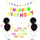 thumbnail image 4 of Kit de globos de látex con diseño de felicitación de cumpleaños, 26 globos con pancarta y adorno, 4 of 4