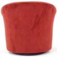thumbnail image 4 of Fox Hill Trading Marlee 19"H Polyester Fabric Swivel Club Chair in Red, 4 of 4