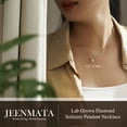 thumbnail image 5 of JeenMata Lab Grown Diamond 0.50 Carat Round Cut Classic Solitaire Pendant Necklace - in 18K White Gold Plating for Women, 5 of 9