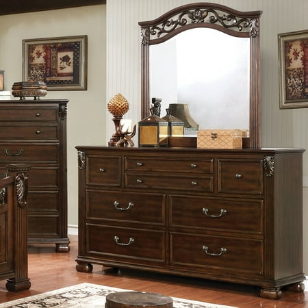 Furniture Of America Woodward Traditional 2 Piece Fluted Dresser