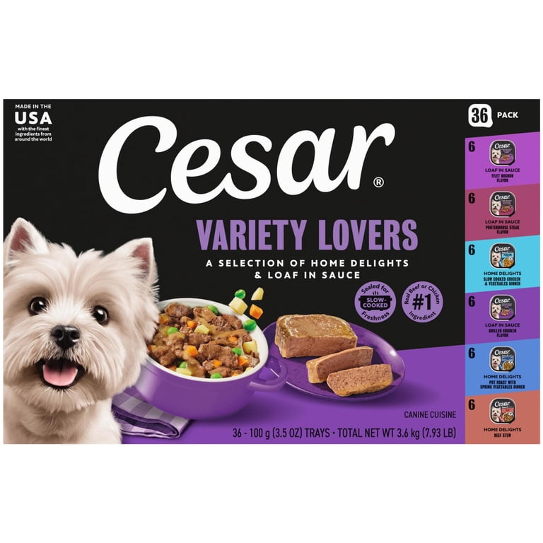 Cesar Home Delights & Classic Loaf Variety Pack Wet Dog Food, 36 Trays photo 2