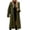 C-Army Green342, variant on Winter Coats For Women Longline Hoodies Fluffy Solid Color Button Mid-Calf Overcoat With Pockets For Cold Weather Cozy Outerwear