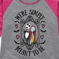 thumbnail image 3 of The Nightmare Before Christmas - We're Simply Meant To Be - Toddler And Youth Girls Raglan Graphic T-Shirt, 3 of 5