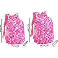 thumbnail image 2 of Mochila escolar con estampado geométrico para niña, primaria, secundaria, universitaria (2# rosa, 19 L), 2 of 5