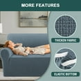 thumbnail image 6 of H.VERSAILTEX Premium Jacquard Stretch Sofa Cover with Waterproof Seat & Elastic Bottom Protection for Kids,Pets 1-Piece Furniture Protector Slipcover(Sofa,Stone Blue), 6 of 7
