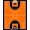 Orange Black White, Pattern 13, variant on Design&I 8'x10' Washable Area Rug Basketball Repeating Hoop Motif Markings Bold Stripe Border Center for King Size Bedroom, Under Bed, Sleek Flatweave Pet Friendly