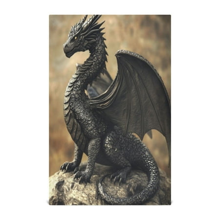 

Kitchen Towel 28x18 Inches x4，Plate Towel Decorative Towel Napkin Tea Towel Tea Towels For Kitchen Dish Cloths & Dish Towels Black Dragon
