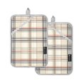 thumbnail image 7 of Yayeee Pot Holders Kitchen Heat Resistant with Pockets 7"x9.8" Cotton Oven Cooking Hot Pads, Beige Plaid Pattern, 7 of 7
