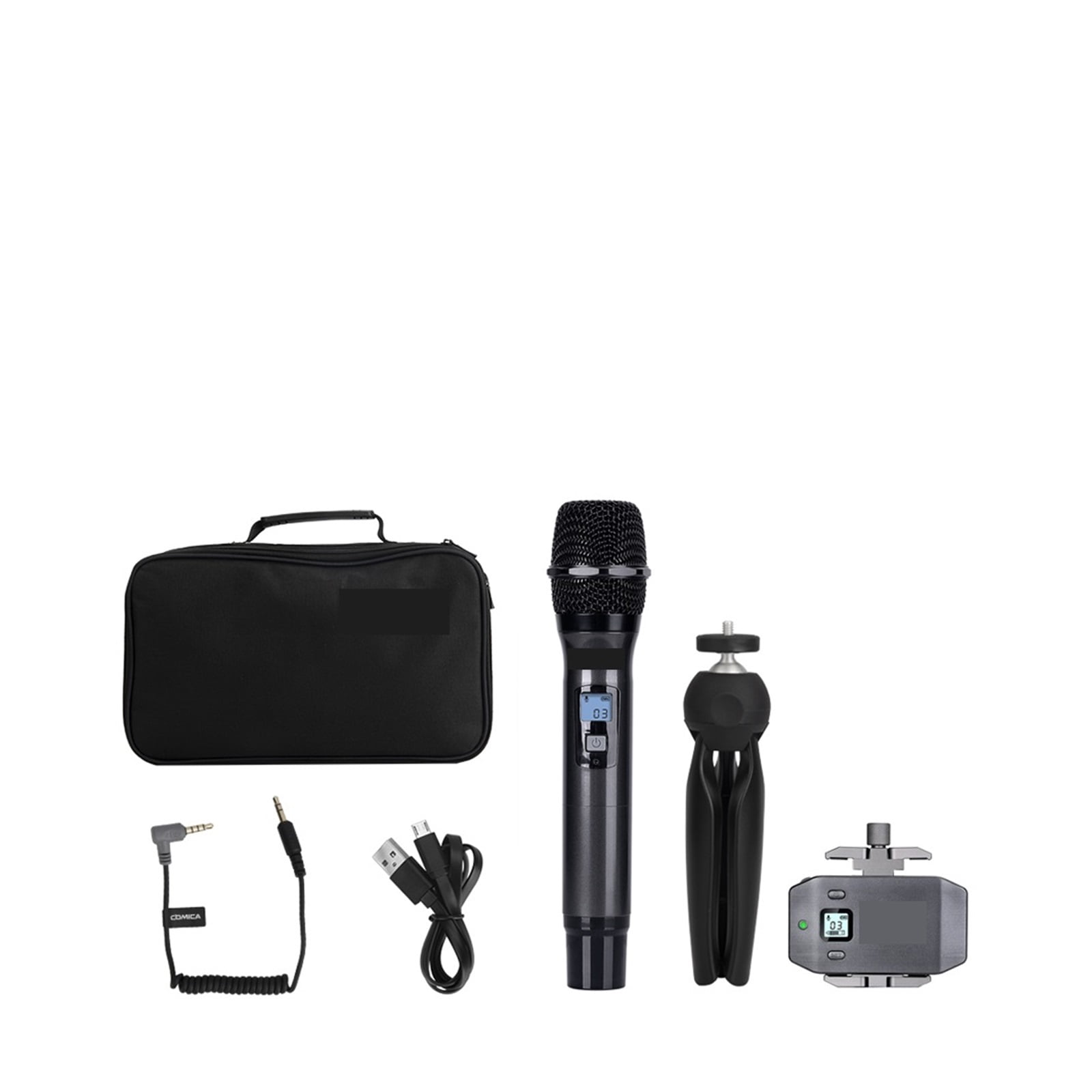 CVM-WS50H Handheld Microphone UHF Wireless Microphone 6 Channels Condenser Mic With Tripod ,Easy to Operate