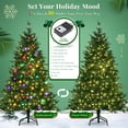 thumbnail image 2 of Qunler Christmas Tree, 6ft Hinged Pre-Lit Christmas Tree with 980 PE & PVC Tips, 300 Warm White & Multicolor 10 Modes LED Lights, Artificial Pine Tree for Xmas Holiday Decor, 2 of 9