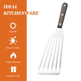 thumbnail image 3 of Espátula para pescado resistente al calor - Espátula de metal de acero inoxidable para sartén antiadherente - Espátulas de primera calidad para cocinar pescado y carne, 3 of 5