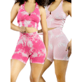 thumbnail image 1 of Set De Dos Conjunto Deportivo Casual Mujer Short y Blusa Stretch Tye-Dye Comodidad y Estilo UNITALLA, 1 of 5